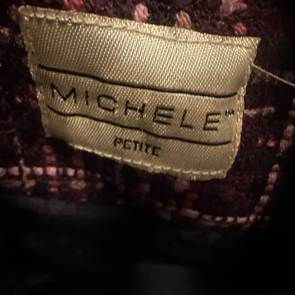 Michele Women's Tweed Blazer - Pink and Black‎